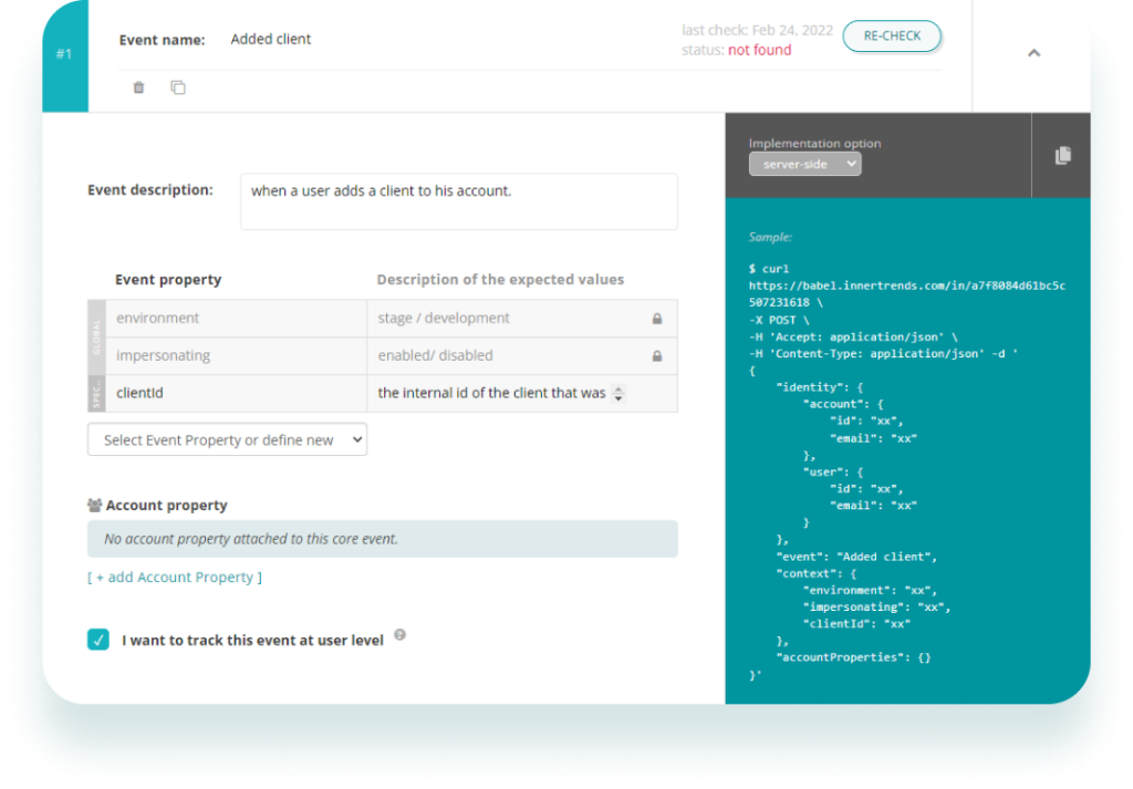 Event: Added client